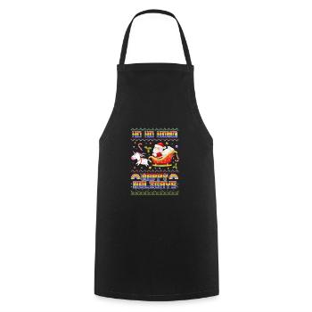 Ho Ho Homo Happy Holigays Weihnachten LGBT Gay Sex - Kochschürze - Schwarz - Vorne - AI Model Male 185 dark (185cm)