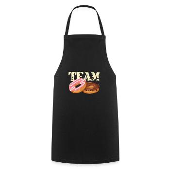 Team Donuts Naschkatzen - Kochschürze - Schwarz - Vorne - AI Model Male 185 dark (185cm)