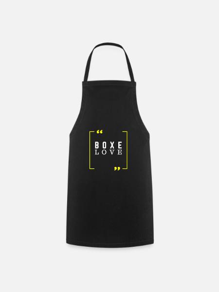 Boxen Liebe - Boxer Geschenkidee - Kochschürze - Schwarz