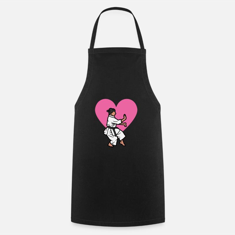 Karate Liebe - Karate Geschenkidee - Kochschürze - Schwarz