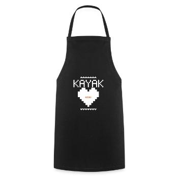 kayak pixel start - Tablier de cuisine - noir - Devant - AI Model Male 185 dark (185cm)