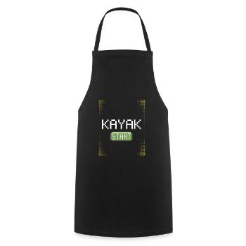 Kajak Pixel Start - Kochschürze - Schwarz - Vorne - AI Model Male 185 dark (185cm)
