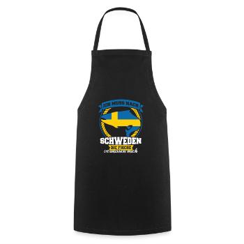 Schweden Angeln urlaub Geschenk - Kochschürze - Schwarz - Vorne - AI Model Male 185 dark (185cm)