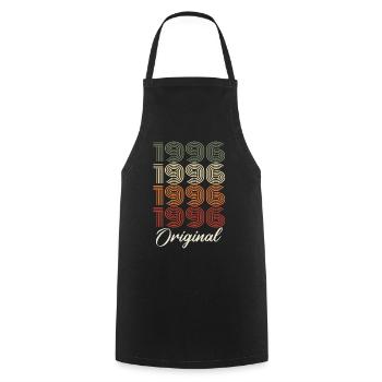 1996 Cadeau D'anniversaire Vintage Original 1996 - Tablier de cuisine - noir - Devant - AI Model Male 185 dark (185cm)