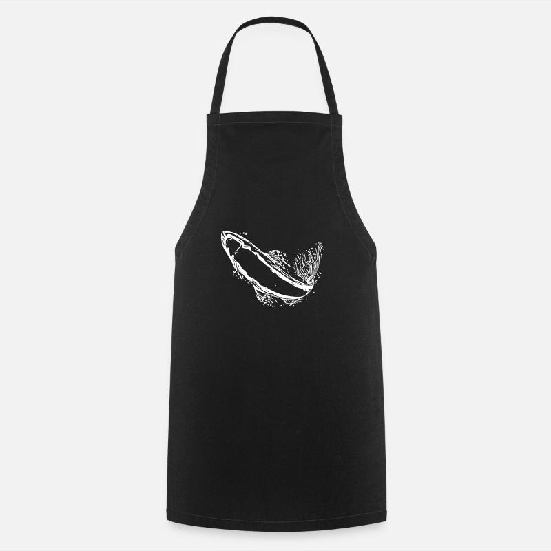 Truite vintage dans le saut - Tablier de cuisine - noir