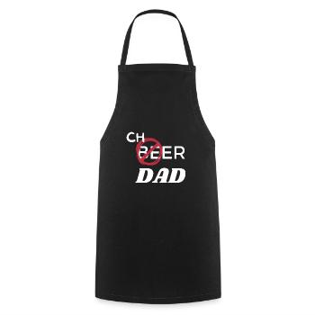 Cheer dad beer Vatertag Geschenk - Kochschürze - Schwarz - Vorne - AI Model Male 185 dark (185cm)