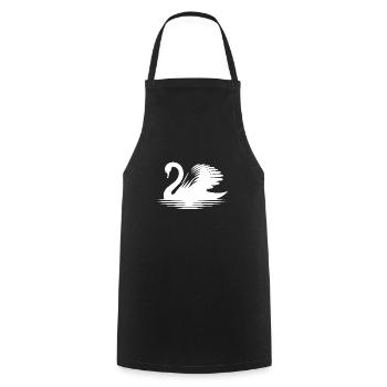 Silhouette de cygne élégante, beau portrait - Tablier de cuisine - noir - Devant - AI Model Male 185 dark (185cm)