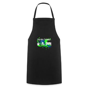 Bicycle Mountain Bike Hobby Cycling - Cooking Apron - black - Front - AI Model Male 185 dark (185cm)