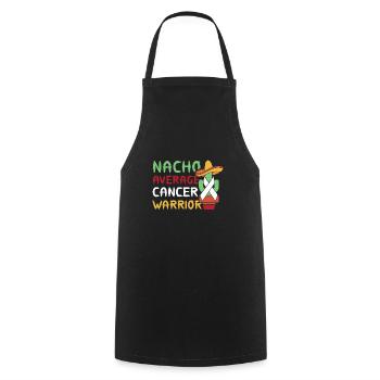 Nacho Average Cancer Warrior Lutte contre le cancer - Tablier de cuisine - noir - Devant - AI Model Male 185 dark (185cm)