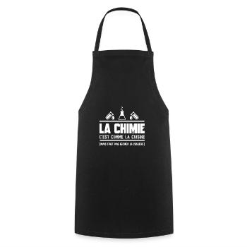la chimie c'est comme la cuisine - Tablier de cuisine - noir - Devant - AI Model Male 185 dark (185cm)