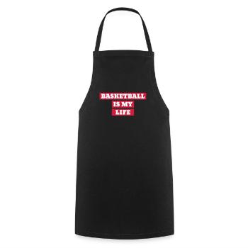 Basketball - Basket ball - Basket-ball - Baskette - Cooking Apron - black - Front - AI Model Male 185 dark (185cm)