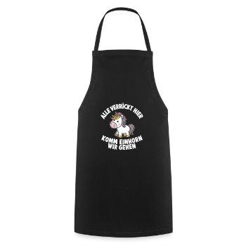 Unicorn Unicorns Mythical Creatures Mystical - Cooking Apron - black - Front - AI Model Male 185 dark (185cm)