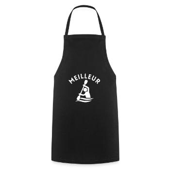 Meilleur canoë humour - Tablier de cuisine - noir - Devant - AI Model Male 185 dark (185cm)