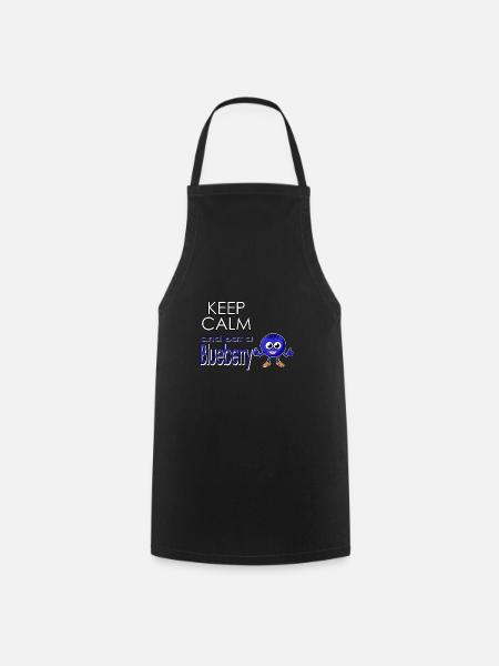 Keep calm and eat a blueberry - Blaubeere essen - Kochschürze - Schwarz