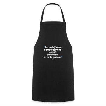 H - Citation célèbre de séries TV / films - Tablier de cuisine - noir - Devant - AI Model Male 185 dark (185cm)