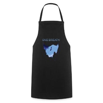 Freediving One Breath Diving Apnea Diver Ocean - Cooking Apron - black - Front - AI Model Male 185 dark (185cm)