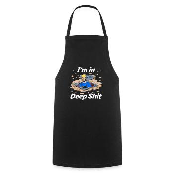 Sewer Workers - I'm in Deep Shit - Cooking Apron - black - Front - AI Model Male 185 dark (185cm)