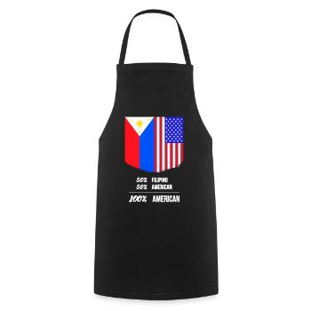 Fil-Am Design für stolze Pinoys - Kochschürze - Schwarz - Vorne - AI Model Male 185 dark (185cm)