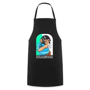 Kofi Is Life Kaffeedesign für stolze Pinoys - Kochschürze - Schwarz - Vorne - AI Model Male 185 dark (185cm)
