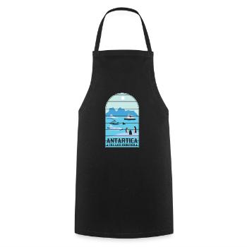Antarctica The Last Frontier - Penguins Outdoors - Cooking Apron - black - Front - AI Model Male 185 dark (185cm)