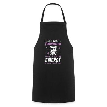 La fibromyalgie et le plaisir des amoureux des chats - Tablier de cuisine - noir - Devant - AI Model Male 185 dark (185cm)