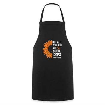 Batailles invisibles : Sensibilisation au SDRC - Tablier de cuisine - noir - Devant - AI Model Male 185 dark (185cm)