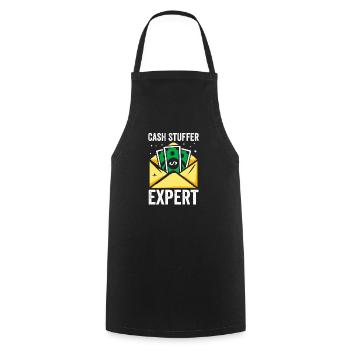 Cash Filler Expert - Budgétisation du portefeuille d’argent - Tablier de cuisine - noir - Devant - AI Model Male 185 dark (185cm)