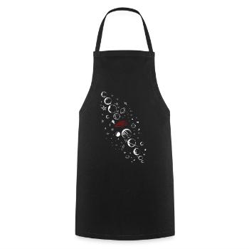 TESLA ROADSTER IN SPACE - Cooking Apron - black - Front - AI Model Male 185 dark (185cm)