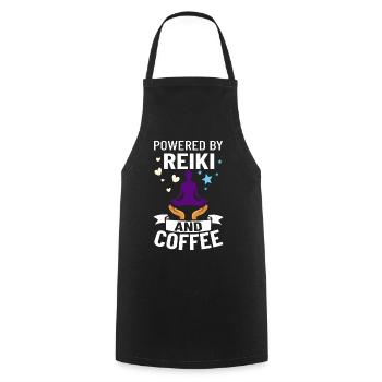 Reiki Healer Energy Healing Music Master Stone - Cooking Apron - black - Front - AI Model Male 185 dark (185cm)