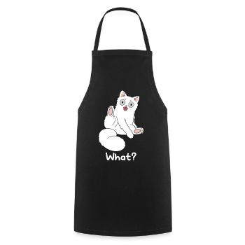 What are you looking at? - Cooking Apron - black - Front - AI Model Male 185 dark (185cm)