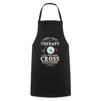 Cross Stitch Pattern Cross Stitch Needles Embroidery Weaving - Cooking Apron - black - Front - AI Model Male 185 dark (185cm)