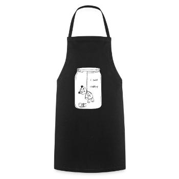 I hate cuddling (BW Version) - Cooking Apron - black - Front - AI Model Male 185 dark (185cm)