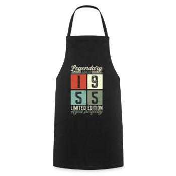 Légendaire depuis 1955 67ème anniversaire cadeau hommes - Tablier de cuisine - noir - Devant - AI Model Male 185 dark (185cm)