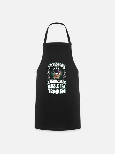 Bubble Tea Sloth Disant Drôle Humour Tendance - Tablier de cuisine - noir
