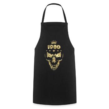 Skull Gold (1980) - Tablier de cuisine - noir - Devant - AI Model Male 185 dark (185cm)