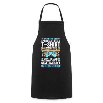 If you can read the saying Gaming - Cooking Apron - black - Front - AI Model Male 185 dark (185cm)