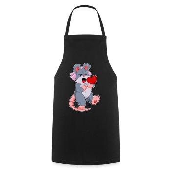 Mariage Mouse Bride Veil - Tablier de cuisine - noir - Devant - AI Model Male 185 dark (185cm)