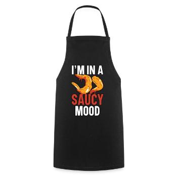 Buffalo Wings Foodie American Food Chicken - Cooking Apron - black - Front - AI Model Male 185 dark (185cm)