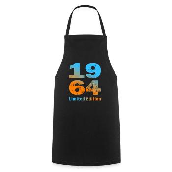 Birthday, born in 1964, limited edition Mug - Cooking Apron - black - Front - AI Model Male 185 dark (185cm)