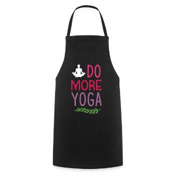 Faites plus de yoga - Tablier de cuisine - noir - Devant - AI Model Male 185 dark (185cm)