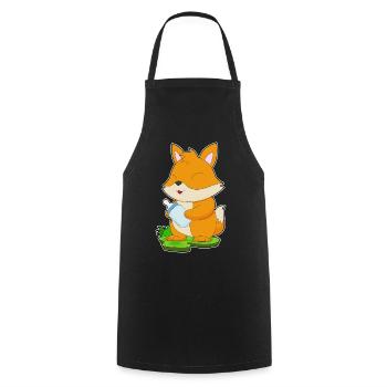 Fuchs Babyflasche - Kochschürze - Schwarz - Vorne - AI Model Male 185 dark (185cm)