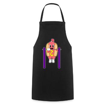 Hotdog Bodybuilders Pull-ups Bodybuilding - Cooking Apron - black - Front - AI Model Male 185 dark (185cm)