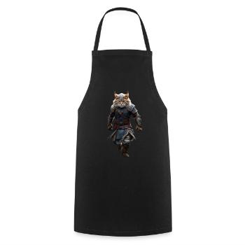 Viking cat - Cooking Apron - black - Front - AI Model Male 185 dark (185cm)