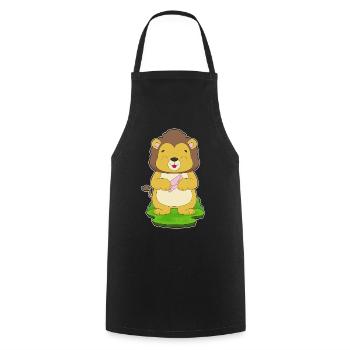 Lettre du Lion - Tablier de cuisine - noir - Devant - AI Model Male 185 dark (185cm)