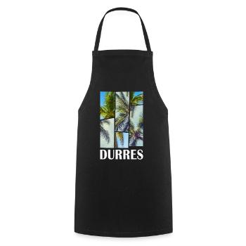 Durres Durresi Albania Summer Palm Trees Beach Sea - Cooking Apron - black - Front - AI Model Male 185 dark (185cm)