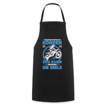 Motocrossfahrer Geschenke Motocross Biker Sprüche - Kochschürze - Schwarz - Vorne - AI Model Male 185 dark (185cm)