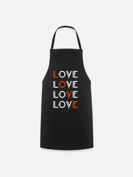 Love / Liebe - Kochschürze - Schwarz
