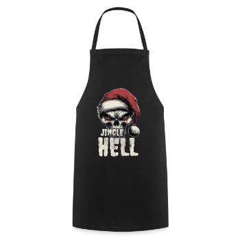 Heavy Metal Punk Xmas - Cooking Apron - black - Front - AI Model Male 185 dark (185cm)