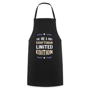 Craftsman Limited Edition – A one-of-a-kind piece - Cooking Apron - black - Front - AI Model Male 185 dark (185cm)