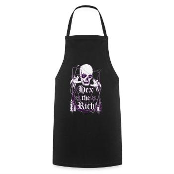 Hex the Rich  - Cooking Apron - black - Front - AI Model Male 185 dark (185cm)